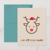 Postale Carte de Noël moderne et agréable (Devant / Derrière)