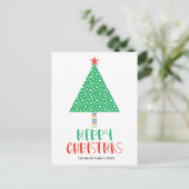 Postale Carte de Noël moderne et colorée (Debout devant)