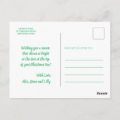 Postale Carte de Noël moderne et colorée (Dos)
