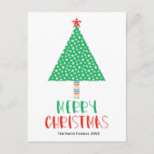 Postale Carte de Noël moderne et colorée (Devant)