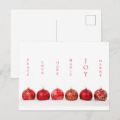 Postale Carte de Noël moderne Joie (Devant / Derrière)