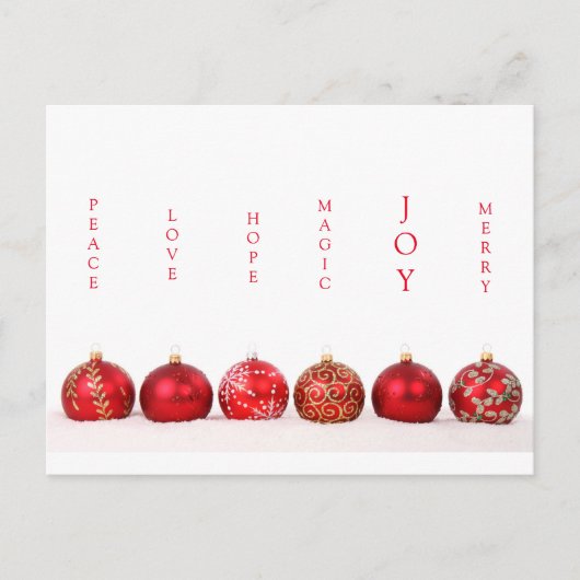 Postale Carte de Noël moderne Joie (Devant)