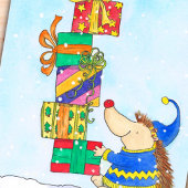 Postale Carte de Noël par Nicole Janes