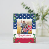 Postale Carte de Noël Patriotique Militaire Budget (Debout devant)