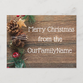 Postale Carte de Noël personnalisable avec motif de grain 