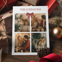 Carte de Noël personnalisée avec collage de photos