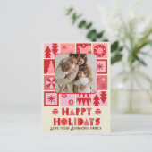 Postale Carte de Noël personnalisée avec photo (Debout devant)