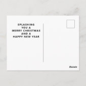 Postale Carte de Noël pour nageur (Dos)