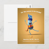 Postale Carte de Noël pour Verseau (Devant / Derrière)