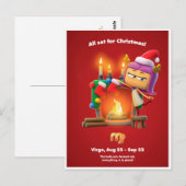 Postale Carte de Noël pour Vierge (Devant / Derrière)