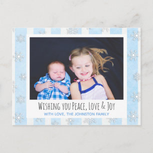Postale Carte de Noël pour vous souhaiter la paix, l'amour