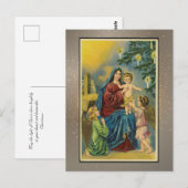 Postale Carte de Noël religieuse vintage (Devant / Derrière)