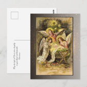 Postale Carte de Noël religieuse vintage (Devant / Derrière)
