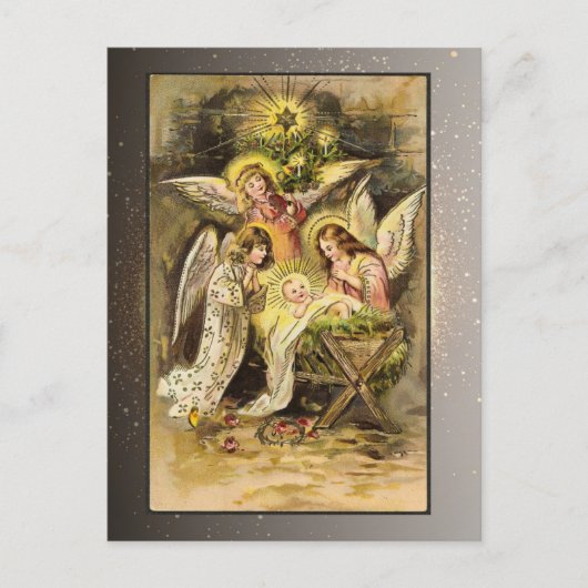 Postale Carte de Noël religieuse vintage (Devant)