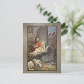 Postale Carte de Noël religieuse vintage (Debout devant)