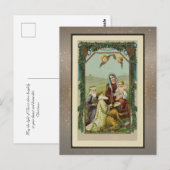 Postale Carte de Noël religieuse vintage (Devant / Derrière)