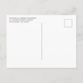 Postale Carte de Noël Rustique bleu moderne (Dos)