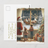 Postale Carte de Noël rustique victorienne (Devant / Derrière)