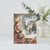 Postale Carte de Noël rustique victorienne (Debout devant)