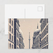 Postale Carte de Noël sur la skyline de Berlin (Devant / Derrière)