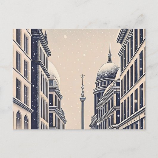 Postale Carte de Noël sur la skyline de Berlin (Devant)