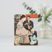 Postale Carte de Noël vintage (Debout devant)