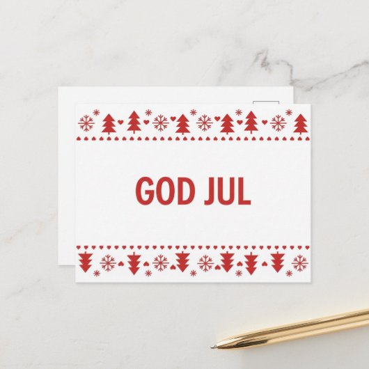 Postale Carte de Noël vintage (Devant/Arrière en situation)