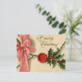 Postale Carte de Noël vintage (Debout devant)