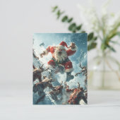 Postale Carte de Noël zombie joyeuse (Debout devant)