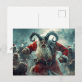 Postale Carte de Noël Zombie Joyeuse (Devant / Derrière)