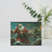 Postale Carte de Noël zombie joyeuse (Debout devant)