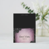 Postale Carte de nom d'invité imprimée Violet gothique (Debout devant)