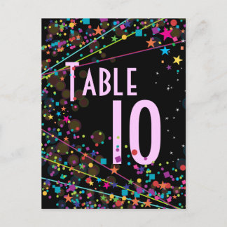 Postale Carte de nombre de Tableau de partie de club du