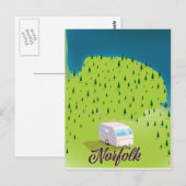 Postale Carte de Norfolk Caravan (Devant / Derrière)