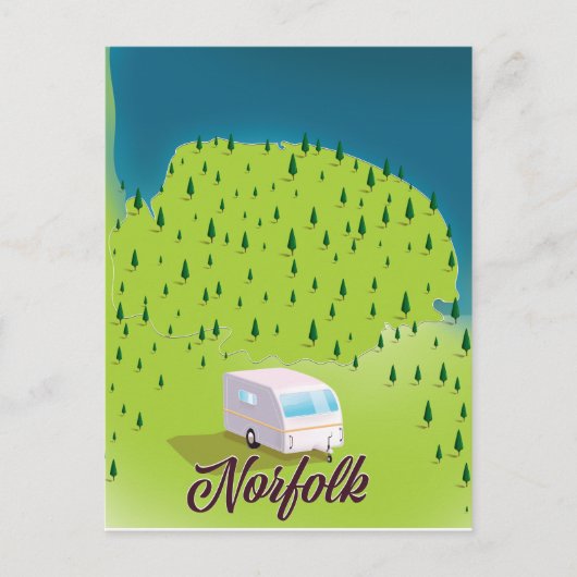 Postale Carte de Norfolk Caravan (Devant)
