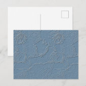 Postale Carte de note avec un design de feuille abstraite (Devant / Derrière)