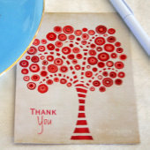 Postale Carte de note d'appréciation du Merci Red Tree