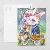 Postale Carte de note de lapin de Pâques (Devant / Derrière)