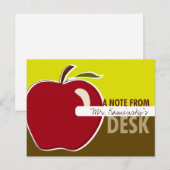 Postale Carte de note de l'enseignant (Devant / Derrière)