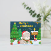 Postale Carte de note de Noël Joyeux (Debout devant)