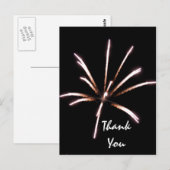 Postale Carte de note Fireworks Thank You (Devant / Derrière)