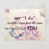 Postale Carte de note Merci mariage (Devant)