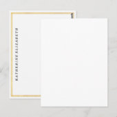 Postale Carte de note personnalisée par frontière d'art (Devant / Derrière)