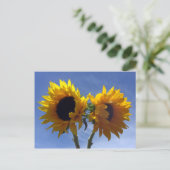 Postale Carte de notes de deux tournesols (Debout devant)
