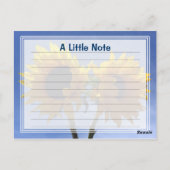 Postale Carte de notes de deux tournesols (Dos)