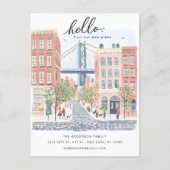 Postale Carte de notification de déménagement à Brooklyn (Devant)