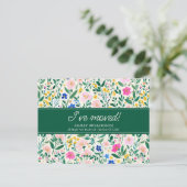 Postale Carte de notification de déménagement florale (Debout devant)