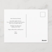 Postale Carte de notification de déménagement florale (Dos)