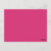 Postale Carte de numéro de la table de bande noire rose gr (Dos)