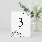 Postale Carte de numéro de la table de décoration florale (Debout devant)